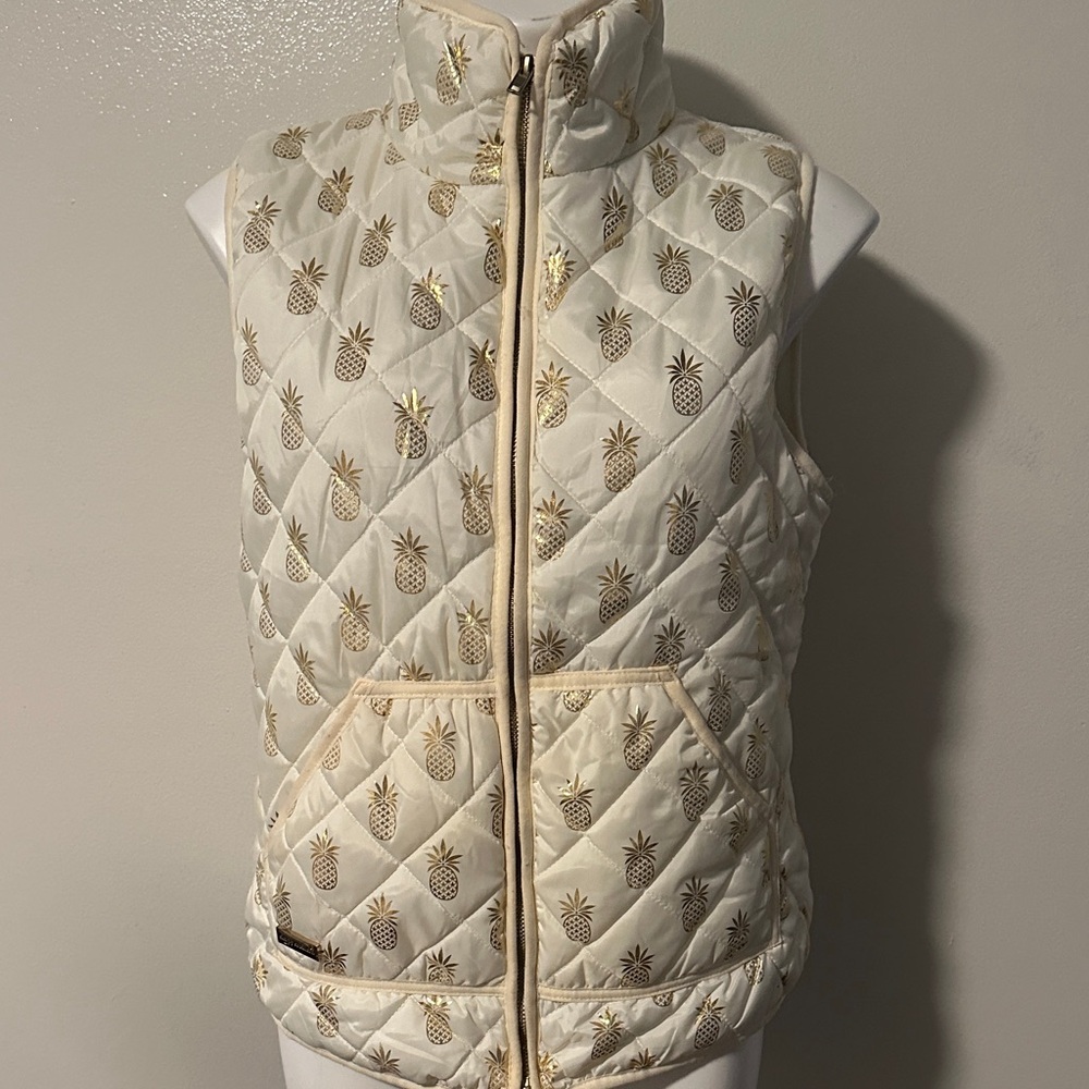 Gold Pineapple simple southern Quilted Vest